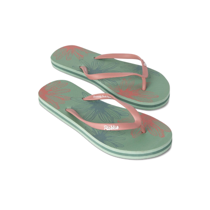 Plakkie Women's Victoria (Green and Dusty Pink)